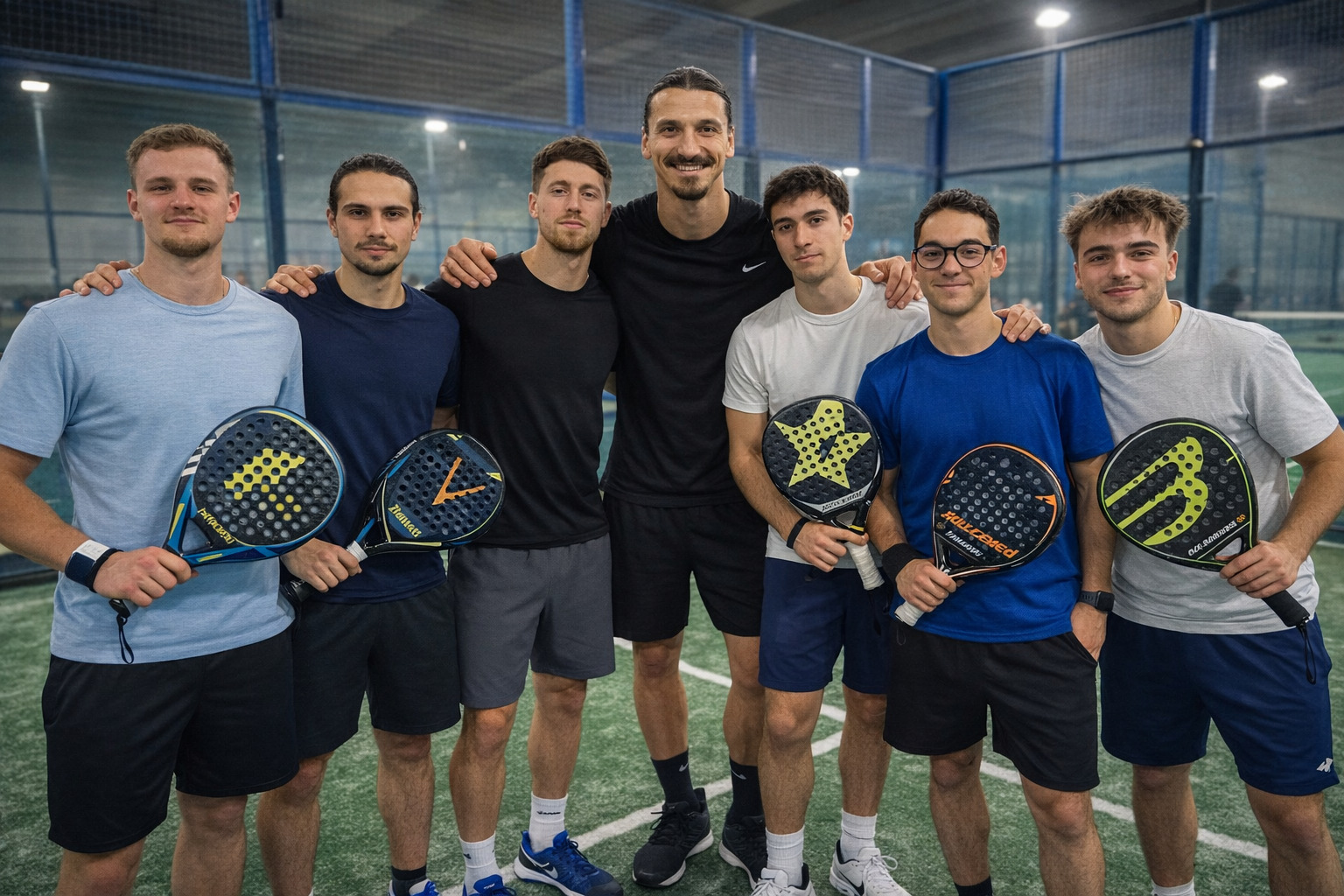 L'équipe PADELIZ avec Zlatan Ibrahimovic